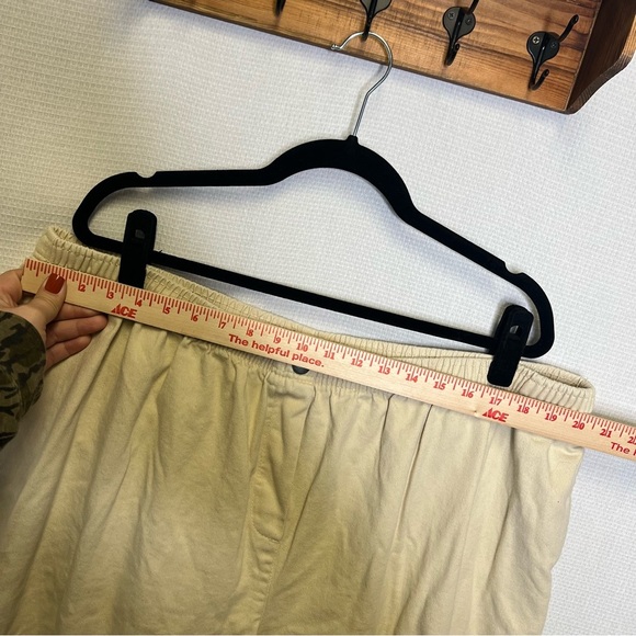 Woman Within | Tan Cream Tapered Pants 26W Stretch Waist - Picture 8 of 9